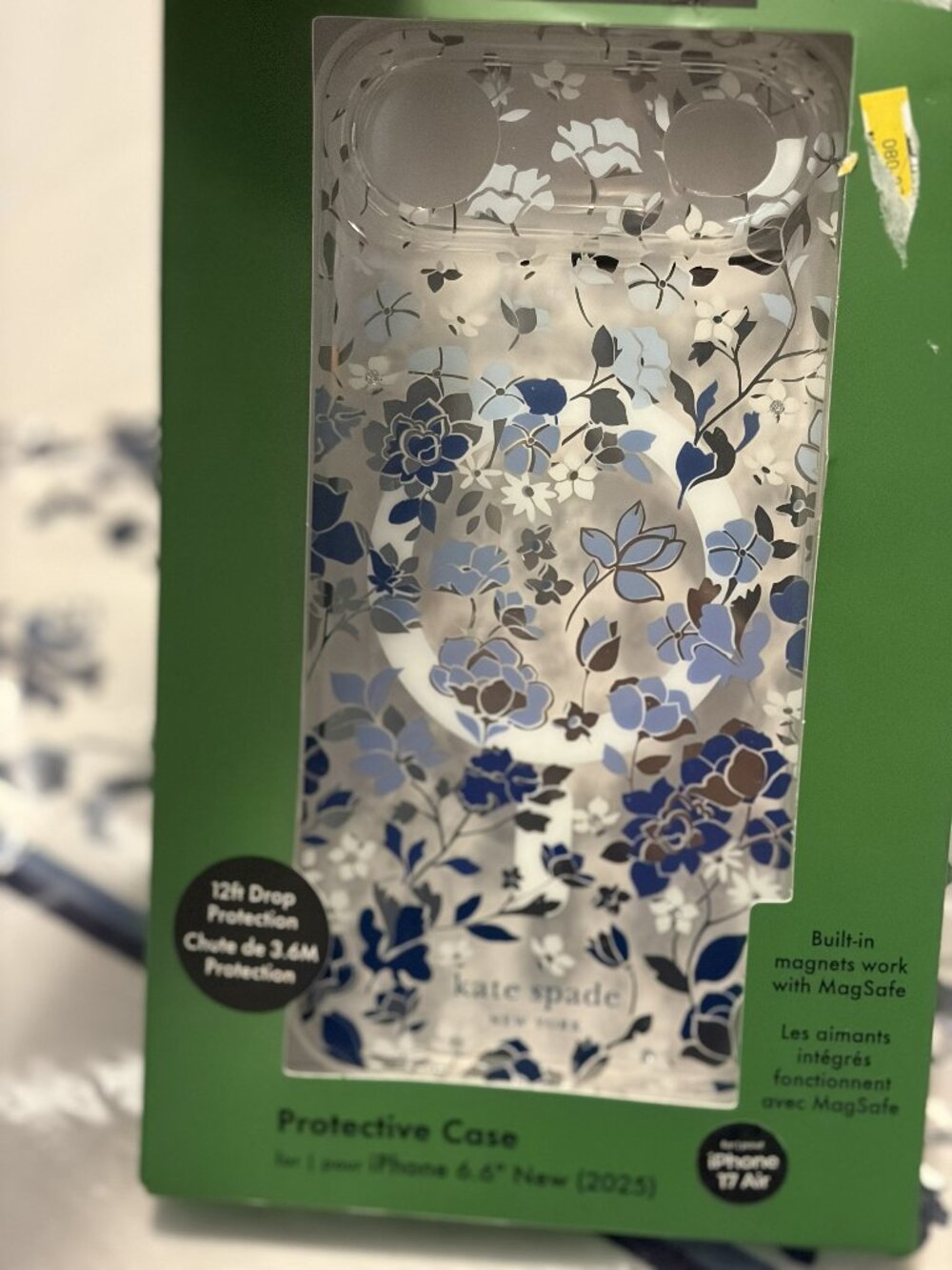 NWT Kate Spade Blue Floral Iphone 17 Air Case